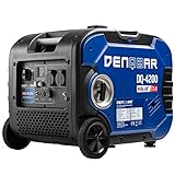 DENQBAR Inverter Stromgenerator DQ-4200 4200W, Benzin Stromerzeuger mit 230V, Rädern, USB Fast-Load, Superleise, 4-Takt Motor, tragbar - Für Camping, Garage, Baustelle, Wohnmobil und Notstromaggregat