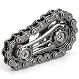 Chain, Montage--Ring-Spielzeug für Kinder Erwachsene, Fahrrad-Ritzel-Würfel aus Metall, Neuheit zum Stressabbau, Stuffer-Geschenk（schwarz）