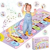 MOYKSRR Klaviermatte für Kinder mit 8 Musikinstrumente, Spielzeug ab 1 Jahr, Musikmatte für Kinder, Kinderspielzeug ab 1 2 3 4 Piano Matte, Geschenk für Mädchen Junge Weihnachts Geburtstag