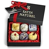 Geschenke Für Frauen - 6 BIO Luxus Badebomben Vegan - Badekugeln als Badezusatz, Entspannung - Geschenkset Frauen - Geburtstagsgeschenk für Frauen, Geschenkideen - Ostern Geschenk, Muttertagsgeschenk