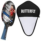 Butterfly® Timo Boll Black Tischtennisschläger | Tischtennis Racket Bat TT Profi Wettkampfschläger für technisch fortgeschrittene Spieler | ITTF zertifizierter Wakaba Belag | anatomische Griffform