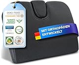 Healthfix® Keilkissen zur Verbesserung der Sitzhaltung - Bequemes ergonomisches Sitzkeil für Stuhl, Auto & Co. | Orthopädisches Sitzkissen mit Optimalem Memory-Foam Härtegrad