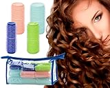 Stahlia Lockenwickler 24 Stk. inkl. TASCHE | 8x Ø28mm, 6x Ø25mm, 4x Ø20mm, 6x Ø15mm | Locken ohne Hitze, Hair Curler, Heatless Curls, Lockenwickler über Nacht, Lockenwickler groß, Lockenwickler klein