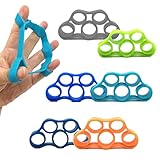 Silikon Fingertrainer, 6 Pack Finger Stretcher Fingertrainer Ring Finger Training Band Klettern Handtrainer zur Kräftigung von Hand und Finger und Druckentlastung