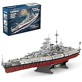 MISINI Technik FC4201 Deutsches Schlachtschiff Bismarck klemmbausteine, 2081 PCS/MOC Groß WWII Deutsches Militär Kriegsschiff Marine-Schlachtschiff Modell für Erwachsene