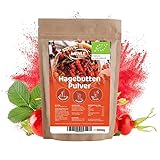 Hagebuttenpulver BIO (1kg - 1000g) | ganze Hagebutte gemahlen 100% ECHTES Hagebutten Pulver in Rohkostqualität - Wehle Sports Vegan