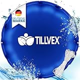 tillvex® Poolkissen Winter XXL | Luftkissen inkl. Reparaturkit | Winterkissen mit Sicherheitsventil | Poolpolster Pool Abdeckung Kissen Doppelnaht (400cm, Blau)