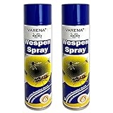 Varena 2er Set Wespen Spray 400 ml Wespenspray Bekämpfung Wespenbekämpfung Insektenspray Wespen Schutz Wespenabwehr