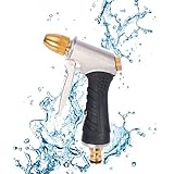 Gartenbrause Garten Handbrause Metall-Hochdruck-Gartenpistole Verstellbarer Wasserdurchfluss für Bewässerung Autowaschen Haustierdusche Gartenbewässerung Multifunktions-Bewässerungspistole.