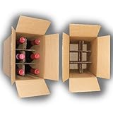 10x Weinkarton, Flaschenkarton 6 Flaschen z.B. 0,75l Bordeaux Weinflaschen