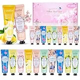 21 Pack Handcreme Set, Mini Handcreme Damen Geschenkset, Trockene Rissige Hände Fuß Feuchtigkeitscreme für den Winter, Körpercreme Geschenkset für Muttertag Weihnachten Geburtstagsgeschenke