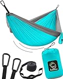 Hängematte Camping - Ultraleichte Outdoor Hängematte, Perfektes Camping Geschenke, Camping Hängematte Outdoor, Hängematte 1 Person mit Baumgurten + Karabiner