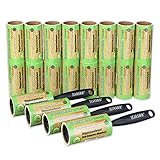 Schramm® 20 Stück Fusselrollen 20 Rollen a 60 Blatt Fusselroller incl. 4 Kunstoff Abroller Fussel Dreck Schmutz Staub Rolle Rollen Bürste Bürsten 20er Pack