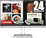 Lenovo L24i-40 | 23,8' Full HD Monitor | 1920x1080 | 100Hz | 250 nits | 4ms Reaktionszeit | HDMI | VGA | AMD FreeSync | grau