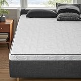 SEZMOONSI Topper 180x200cm 5cm Höhe H3 & H2 (2-in-1) Härtegrade Gel-Schaum Matratzen Topper mit Abnehmbarer Bezug, rutschfest & Atmungsaktiv Matratzentopper für Boxspringbett, Sofa, Wohnwagen
