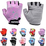 Meteor Unisex Kinder Fahrradhandschuhe Bike - Gel BMX Handschuhe, FLOWER, Gr.-Jr XS/ Handweite- 6-6.5cm