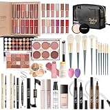 Make Up Set, Ruicen Make-up-Set für den perfekten Full Face Look, 43-teiliges Make Up Set für Frauen mit 60 Color Lidschatten, Mascara, Eyeliner, Lipgloss, MakeUp Set für unterwegs