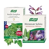 A.Vogel Set aus Nacht-Complex und Menosan Salvia, pflanzliche Nahrungsergänzungsmittel zur Unterstützung von erholsamem Schlaf in den Wechseljahren, mit Extrakten von Lattich, Melisse, Salbei