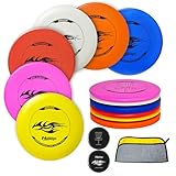 Naissgo 12 Stück Disc Golf Scheiben Set, Tragbar Disc Golf Set, Discgolf Scheibe für Erwachsene Kinder, Discgolf für Sport, Spiele