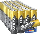 VARTA Batterien AA, 40 Stück, Power on Demand, Alkaline, 1,5V, Vorratspack in umweltschonender Verpackung, ideal für Computerzubehör, Smart Home Geräte, Made in Germany [Exklusiv bei Amazon]