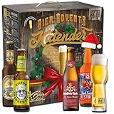 Kalea | Bier-Adventskalender | Edition Deutschland | Bestückung 2025 | inkl. Verkostungsglas | 24 x 0,33l Biere | Geschenk zur Vorweihnachtszeit für Bierliebhaber