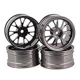 BQLZR 52mm Aluminium Alufelgen Felgen Y-Form Passend für RC1: 10 On-Road Rennwagen & Drift Car Packung mit 4 Stück