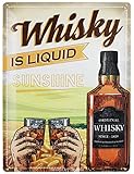 DODINO 30x40cm retro blechschilder, WHISKY, Wandschild, Dekoration, Deko Metallschild Schild für alle Bar Theke oder Pub Besitzer