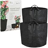 OwnGrown Pflanzsack 20l Set : 2x20l Pflanzen Tasche für Balkon und Kübelpflanzen – Kartoffel Pflanzsack – Pflanztasche Balkon – Pflanzkübel 20l – Pflanzgefäße für Draussen