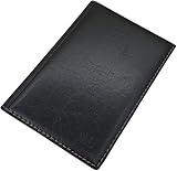 myledershop Große Elegante Ausweismappe 4 Fächer MJ-Design-Germany Made in EU (Design 1 / Schwarz)