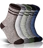 Annsuki 5 Paar Wintersocken Herren, Thermosocken Herren Dicke Warme,Wollsocken Thermo Socken Männer, Atmungsaktiv Warm Merino Winter für Outdoor Wandersocken Skisocken 39-42