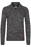 Solid SDPhil Herren Pullover Strickpullover Grobstrick Pullover mit Schalkragen 100% Baumwolle Regular fit, Größe:L, Farbe:Black (9000)