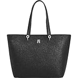 Tommy Hilfiger Damen Tote Bag Tasche Emblem Groß, Schwarz...
