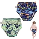 WUSJCOF 2-teilig Wiederverwendbare, Verstellbare, Waschbare Baby Schwimmwindel für Kleinkinder von 0 bis 3 Jahren