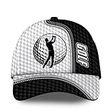 Asvance Schwarz Weiß Golfmütze Baseball Cap Golf Hüte für Golfliebhaber 3D Druck Trucker Hut Atmungsaktive Mesh Rückseite Lustige Golf Geschenke für Männer Frauen, Golf_2, Einheitsgr��e