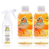 Das blaue Wunder Liquid Orange Orangenreiniger 2 x 500 ml, hochkonzentriert, Allzweckreiniger für den Haushalt, Universalreiniger für Küche Bad Auto, inkl. Sprühflasche