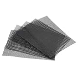 5 Stück Blumentopf Mesh Pad Schwarz 30 x 20 cm Quadrat Kunststoff Bonsai Bottom Drainage Gitter Untersetzer Loch Matte für Verhindern Boden Verlust