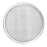 Yardenfun Runde Aluminium Pizzapfanne Antihaft Pizza Backblech für Backöfen Gleichmäßige Wärmeverteilung für Hausgemachte Pizza und Gastronomie