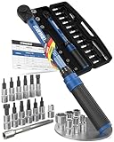 STONE REEF Drehmomentschlüssel [21tlg inkl. ] Einrastender 1/4 Zoll 1-25 nm - Wrench Set für Fahrrad 1-25 nm torque Ratschenset