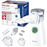 Beurer IH 57 Inhalator, Verneblung mit Schwingmembran- und Aerosol-Technologie, tragbares Inhaliergerät mit wiederaufladbarem Akku, zur Anwendung bei Erkältung, Asthma und anderen Atemwegserkrankungen