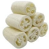 VOARGE 6 Stücke Premium Qualität Natürliche Luffa, Luffa-Schwamm Spa Peeling Scrubber Luffa Body Wash Schwamm entfernen abgestorbene Haut Küche Reinigungsmittel für Haushalt,ca. 4'