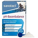sanotact pH-Basenbalance Pulver • 200g Basenpulver zum Einnehmen • Entsäuerungskur mit Mineralien & Spurelementen • Basenpulver für normalen Säure-Basen-Stoffwechsel