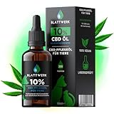 Blattwerk360 10% CBD Öl für Hunde & Katzen - FÜR GROß & KLEIN - Hanföl für Hunde & Katzen - Deutsche Qualitätsmarke - Cannabis Öl - CBD Öl 10 Prozent - 10ml - 250 CBD Tropfen