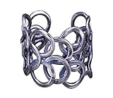 NicoWerk PREMIUM Damen Silberring aus 925 Sterling Silber - Breiter Ring verstellbar im Vintage Stil - Designed in Germany - Schmuck - Inkl. Geschenkverpackung - Schmuck SRI575