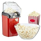 Popcornmaschine Popcorn Maker für Zuhause | leistungsstarke fettfreie schnelle Zubereitung mit Heißluft | 1200W | inkl Messbecher