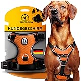 Tierhood - Hundegeschirr für kleine, mittel und große Hunde - [INKL. HALSCLIP] - Geschirr Hund - Sicherheitsgeschirr Hund - Hundegeschirr mittelgroße Hunde - Hunde Geschirr - Zuggeschirr Hund