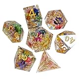 Psdndeww 7pcs Haltbarkeit Gemischte Farbwürfel Set Polyedralwürfel Für Board Gamer Verbessert Spielerlebnis Für Dynamisches Spielen