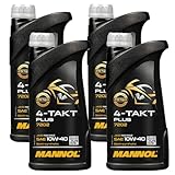 1L Mannol Motoröl Motorradöl 4-Takt Teilsynthetisch 10W-40
