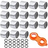 TXErfolg 18 Stück Strahlregler Luftsprudler M22 Innengewinde Mischdüse antibakterieller Wassersparer für Wasserhahn mit Edelstahl Filter und Mischdüsenschlüssel für Küche Bad
