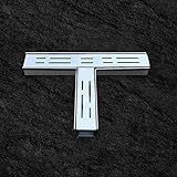 MLYAYE Entwässerungsrinne Abdeckung 3,5/5 cm Optimale Lineare Ablaufrinne, Schwarz. Einfaches Französisches Ablaufset Für Boden-/Badezimmer-/Küchenspülen, Einbau-Pooldeck(#3Connectors,5x5cm/2x2inch)