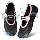 BERGMAN KELLY Little Kids Water Shoes (Black, 34) Adorable Beach Shoes for Girls by